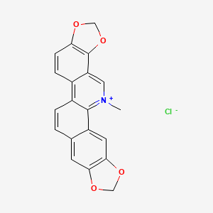 13-Methyl-[1,3]dioxolo[4',5':4,5]benzo[1,2-c][1,3]dioxolo[4,5-i]phenanthridin-13-ium chloride chemical structure (CAS 5578-73-4)