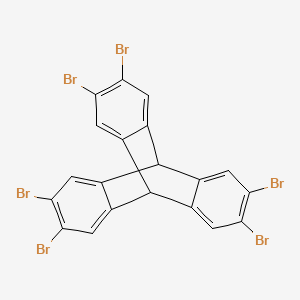 2,3,6,7,12,13-Hexabromotriptycene chemical structure (CAS 55805-81-7)