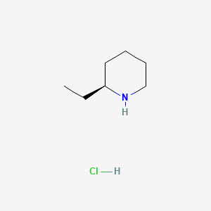 (S)-2-Ethylpiperidine hydrochloride chemical structure (CAS 558479-16-6)