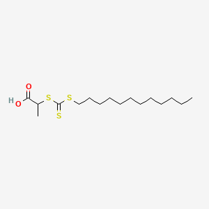 2-(((Dodecylthio)carbonothioyl)thio)propanoic acid chemical structure (CAS 558484-21-2)