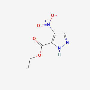 Ethyl 4-nitro-1H-pyrazole-3-carboxylate chemical structure (CAS 55864-87-4)