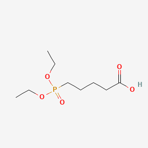 5-(Diethoxyphosphoryl)pentanoic acid chemical structure (CAS 55881-52-2)