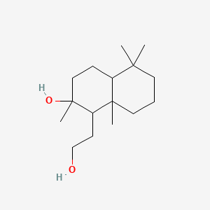 1-(2-Hydroxyethyl)-2,5,5,8a-tetramethyldecahydronaphthalen-2-ol chemical structure (CAS 55881-96-4)