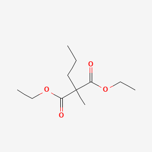 Diethyl 2-methyl-2-propylmalonate chemical structure (CAS 55898-43-6)