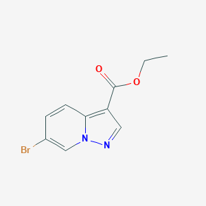 Ethyl 6-bromopyrazolo[1,5-a]pyridine-3-carboxylate chemical structure (CAS 55899-30-4)