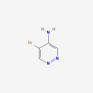 5-Bromopyridazin-4-amine chemical structure (CAS 55928-90-0)