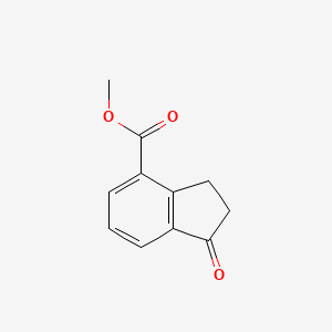 Methyl 1-oxo-2,3-dihydro-1H-indene-4-carboxylate chemical structure (CAS 55934-10-6)