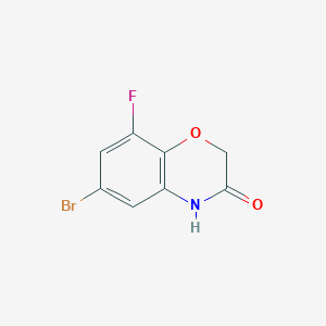 6-Bromo-8-fluoro-2H-benzo[b][1,4]oxazin-3(4H)-one chemical structure (CAS 560082-53-3)