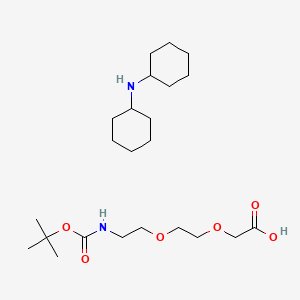 Dicyclohexylamine 2,2-dimethyl-4-oxo-3,8,11-trioxa-5-azatridecan-13-oate chemical structure (CAS 560088-79-1)