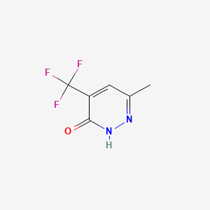 6-Methyl-4-(trifluoromethyl)pyridazin-3(2H)-one chemical structure (CAS 560132-48-1)