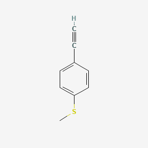 Benzene, 1-ethynyl-4-(methylthio)- chemical structure (CAS 56041-85-1)