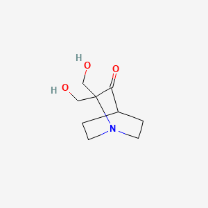2,2-Bis(hydroxymethyl)quinuclidin-3-one chemical structure (CAS 5608-24-2)