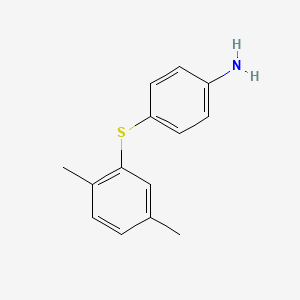4-((2,5-Dimethylphenyl)thio)aniline chemical structure (CAS 560998-07-4)