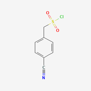 (4-Cyanophenyl)methanesulfonyl chloride chemical structure (CAS 56105-99-8)
