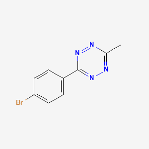 3-(4-Bromophenyl)-6-methyl-1,2,4,5-tetrazine chemical structure (CAS 56108-00-0)