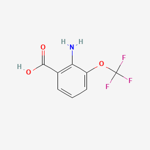 2-Amino-3-(trifluoromethoxy)benzoic acid chemical structure (CAS 561304-41-4)