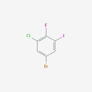 5-Bromo-1-chloro-2-fluoro-3-iodobenzene chemical structure (CAS 56141-12-9)