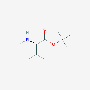 (S)-tert-Butyl 3-methyl-2-(methylamino)butanoate chemical structure (CAS 5616-87-5)
