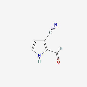 2-Formyl-1H-pyrrole-3-carbonitrile chemical structure (CAS 56164-43-3)