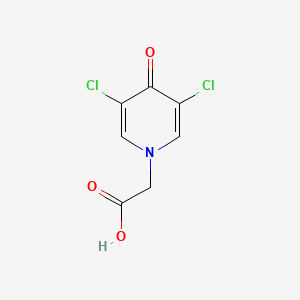 2-(3,5-Dichloro-4-oxopyridin-1(4H)-yl)acetic acid chemical structure (CAS 56187-37-2)
