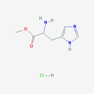 Methyl 2-amino-3-(1H-imidazol-4-yl)propanoate hydrochloride chemical structure (CAS 5619-10-3)