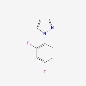 1-(2,4-Difluorophenyl)-1H-pyrazole chemical structure (CAS 562099-15-4)
