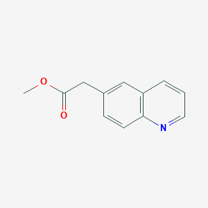 Methyl 2-(quinolin-6-yl)acetate chemical structure (CAS 5622-36-6)
