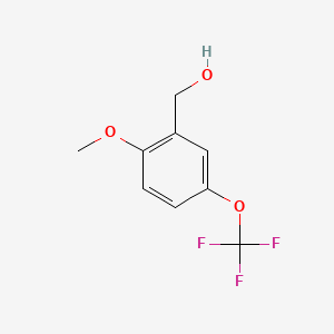 2-Methoxy-5-(trifluoromethoxy)benzyl alcohol chemical structure (CAS 562840-50-0)