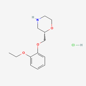 (S)-2-((2-Ethoxyphenoxy)methyl)morpholine hydrochloride chemical structure (CAS 56287-61-7)
