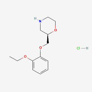(R)-2-((2-Ethoxyphenoxy)methyl)morpholine hydrochloride chemical structure (CAS 56287-63-9)