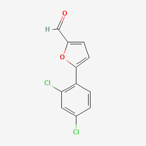 5-(2,4-Dichlorophenyl)furan-2-carbaldehyde chemical structure (CAS 56300-69-7)