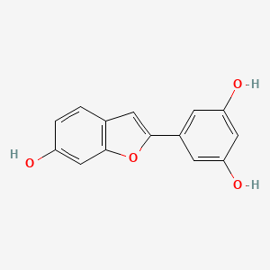 5-(6-Hydroxybenzofuran-2-yl)benzene-1,3-diol chemical structure (CAS 56317-21-6)