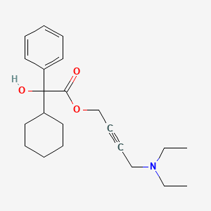 4-(Diethylamino)but-2-yn-1-yl 2-cyclohexyl-2-hydroxy-2-phenylacetate chemical structure (CAS 5633-20-5)