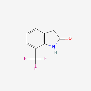 7-(Trifluoromethyl)indolin-2-one chemical structure (CAS 56341-40-3)