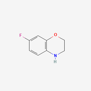 7-Fluoro-3,4-dihydro-2H-benzo[b][1,4]oxazine chemical structure (CAS 56346-41-9)