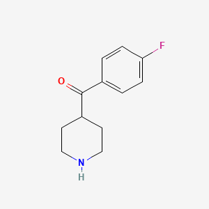 (4-Fluorophenyl)(piperidin-4-yl)methanone chemical structure (CAS 56346-57-7)