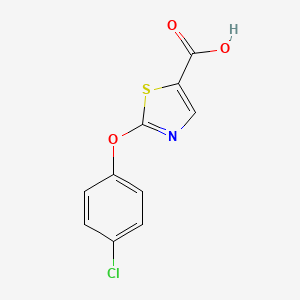 2-(4-Chlorophenoxy)thiazole-5-carboxylic acid chemical structure (CAS 56355-73-8)