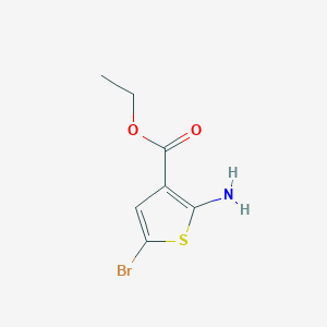 Ethyl 2-amino-5-bromothiophene-3-carboxylate chemical structure (CAS 56387-07-6)