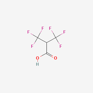 3,3,3-Trifluoro-2-(trifluoromethyl)propanoic acid chemical structure (CAS 564-10-3)