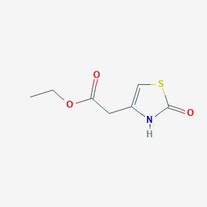 Ethyl 2-(2-oxo-2,3-dihydrothiazol-4-yl)acetate chemical structure (CAS 56417-55-1)