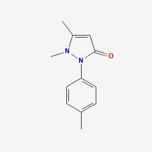 1,5-Dimethyl-2-(p-tolyl)-1H-pyrazol-3(2H)-one chemical structure (CAS 56430-08-1)
