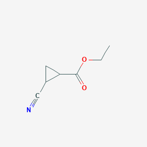 Ethyl 2-cyanocyclopropanecarboxylate chemical structure (CAS 56447-11-1)