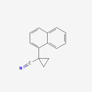 1-(Naphthalen-1-yl)cyclopropane-1-carbonitrile chemical structure (CAS 56477-59-9)