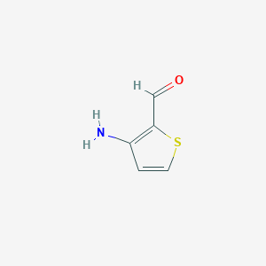3-Aminothiophene-2-carbaldehyde chemical structure (CAS 56489-01-1)