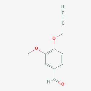 3-Methoxy-4-(prop-2-yn-1-yloxy)benzaldehyde chemical structure (CAS 5651-83-2)