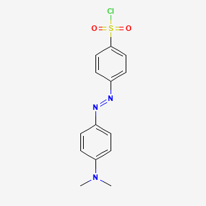 4-((4-(Dimethylamino)phenyl)diazenyl)benzenesulfonyl chloride chemical structure (CAS 56512-49-3)