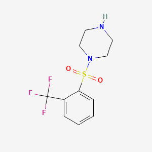 1-((2-(Trifluoromethyl)phenyl)sulfonyl)piperazine chemical structure (CAS 565192-03-2)