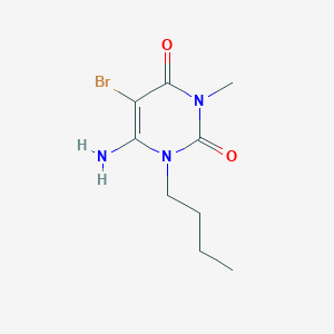 6-Amino-5-bromo-1-butyl-3-methylpyrimidine-2,4(1H,3H)-dione chemical structure (CAS 565210-78-8)
