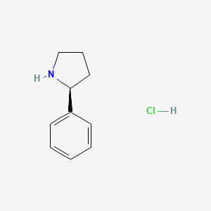 (S)-2-Phenylpyrrolidine hydrochloride chemical structure (CAS 56523-58-1)