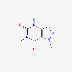1,6-Dimethyl-1H-pyrazolo[4,3-d]pyrimidine-5,7(4H,6H)-dione chemical structure (CAS 56536-24-4)